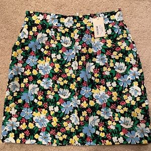 Maje Green Floral-print Crepe Mini Skirt